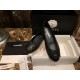 Chanel All Black Petite Sheepskin Ballet Flats