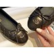 Chanel Original Gold Sponge-Cushioned Cowhide Ballet Flats