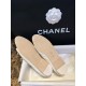 Chanel 3D Embroidered White Ballet Flats