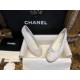 Chanel Customized Imported Elephant-Embossed Cowhide Diamond-Pattern White