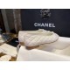 Chanel Customized Imported Elephant-Embossed Cowhide Diamond-Pattern White