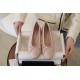 Chanel Pink Diamond-Pattern Petite Sheepskin Ballet Flats