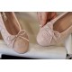 Chanel Pink Diamond-Pattern Petite Sheepskin Ballet Flats