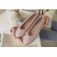 Chanel Pink Diamond-Pattern Petite Sheepskin Ballet Flats