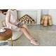 Chanel Pink Diamond-Pattern Petite Sheepskin Ballet Flats