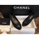 Chanel Black Woolen Patchwork Sheepskin Ballet Flats