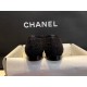 Chanel Black Woolen Patchwork Sheepskin Ballet Flats