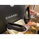 Chanel Black Woolen Patchwork Sheepskin Ballet Flats