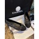 Chanel Black Rainbow Woolen Ballet Flats