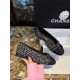 Chanel Black Rainbow Woolen Ballet Flats