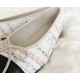 Chanel Lace Alphabet Ballet Flats