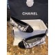 Chanel Black and White Tweed Fringed Ballet Flats