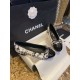 Chanel Black and White Tweed Fringed Ballet Flats