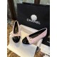 Chanel Lina Belle Pink Velvet Ballet Flats