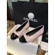 Chanel Lina Belle Pink Velvet Ballet Flats