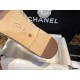 Chanel Apricot Sheepskin Elastic Woolen Ballet Flats