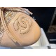 Chanel Apricot Sheepskin Elastic Woolen Ballet Flats