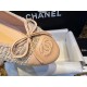 Chanel Apricot Sheepskin Elastic Woolen Ballet Flats