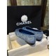 Chanel Denim Print Ballet Flats