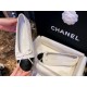 Chanel Snow White Wool and Black Leather Ballet Flats