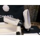 Chanel Snow White Wool and Black Leather Ballet Flats