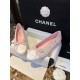 Chanel Pink Wool Ballet Flats