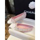 Chanel Pink Wool Ballet Flats