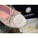 Chanel Pink Wool Ballet Flats