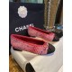 Chanel Dragon Fruit Colored Ballet Flats