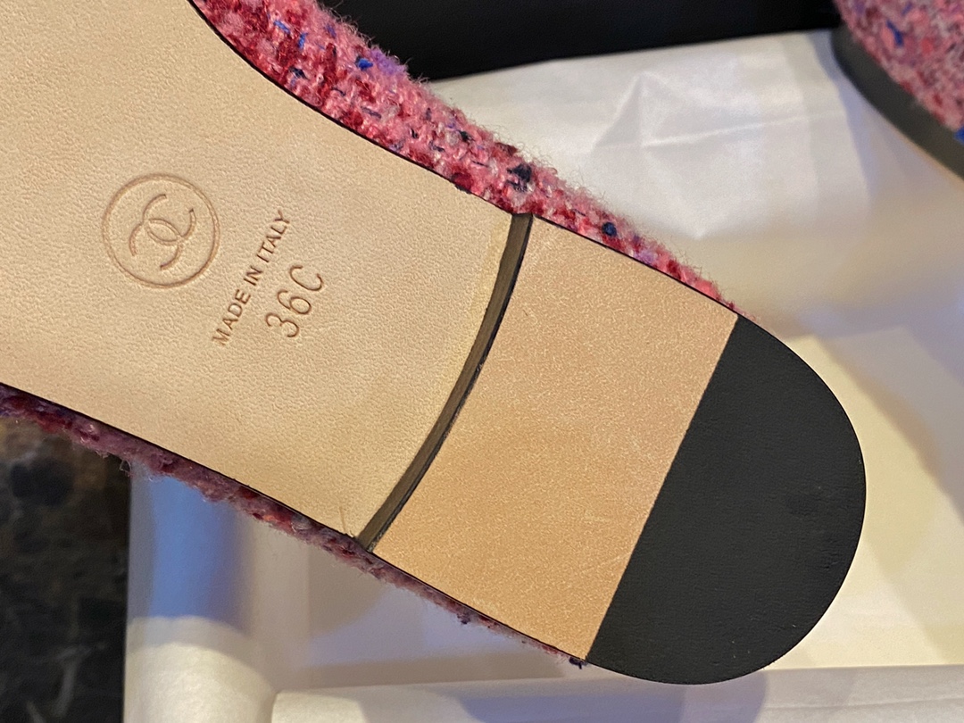 Chanel Dragon Fruit Colored Ballet Flats