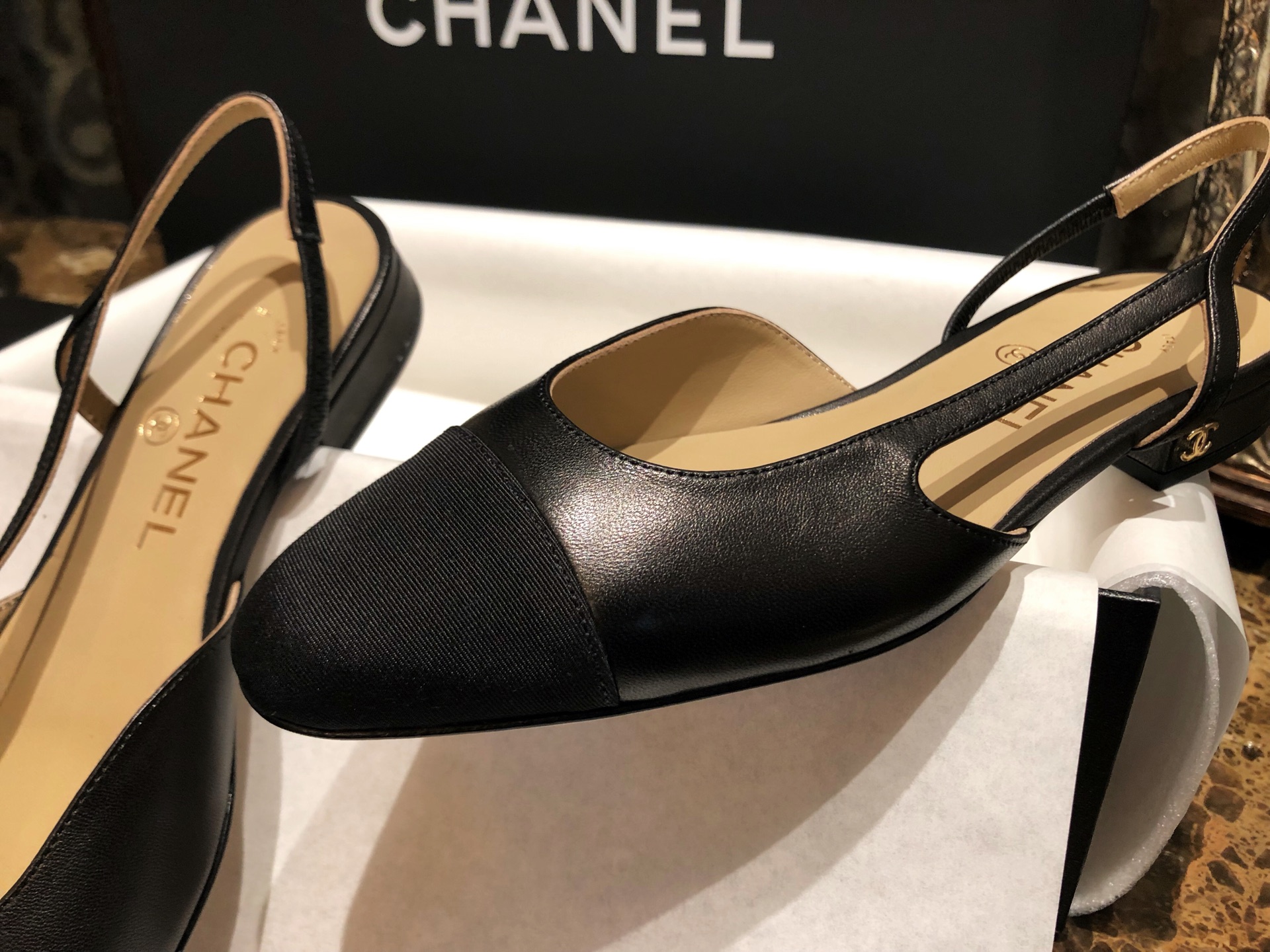 Chanel Classic 7cm Slingback in Genuine Sheepskin