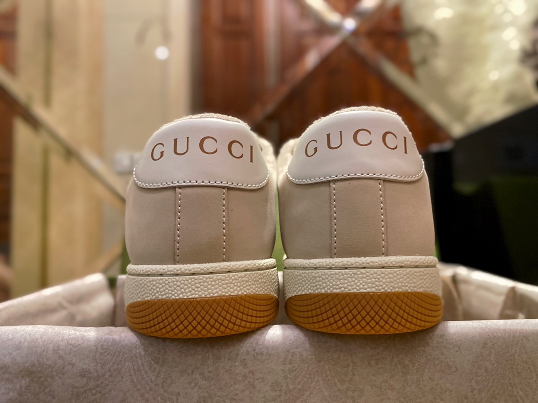 Gucci  Silver White Embroidered Loafers 