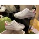 Ace Double G Perforated Pink Tail White Sneakers 