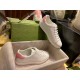 Ace Double G Perforated Pink Tail White Sneakers 