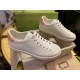 Ace Double G Perforated Pink Tail White Sneakers 