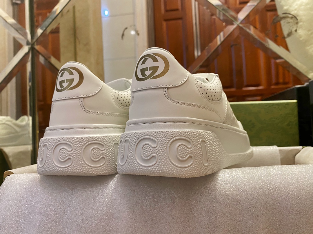 GG Printed Embossed Biscuit Sneakers