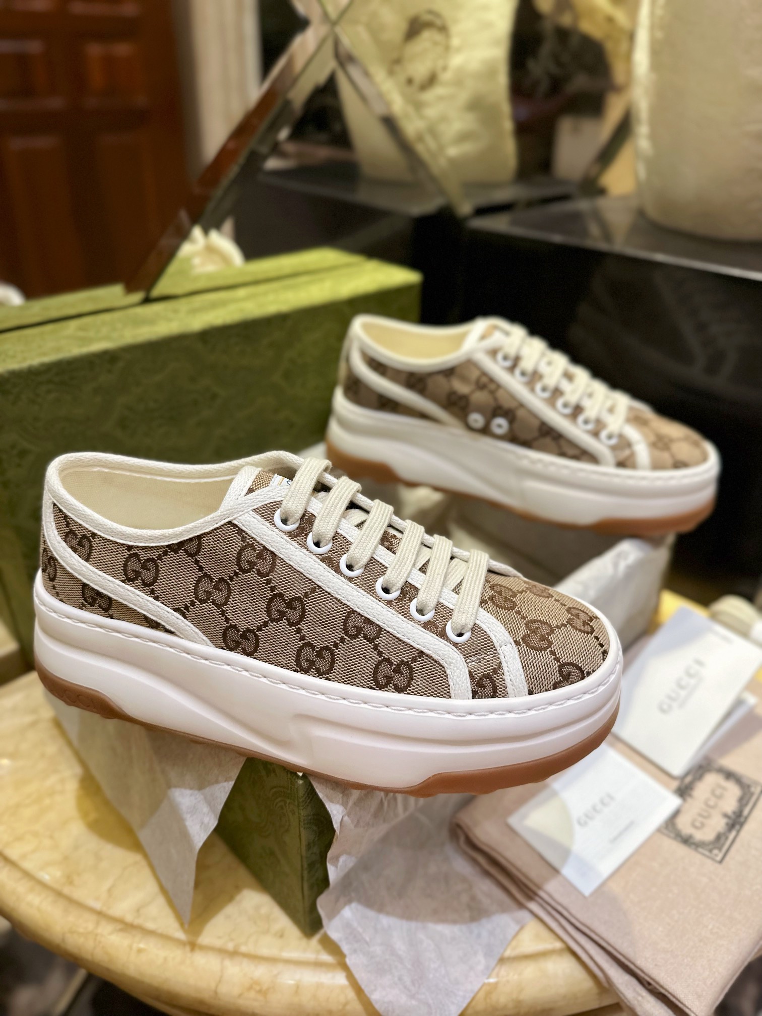 Chunky Sole Monogram Canvas Shoes