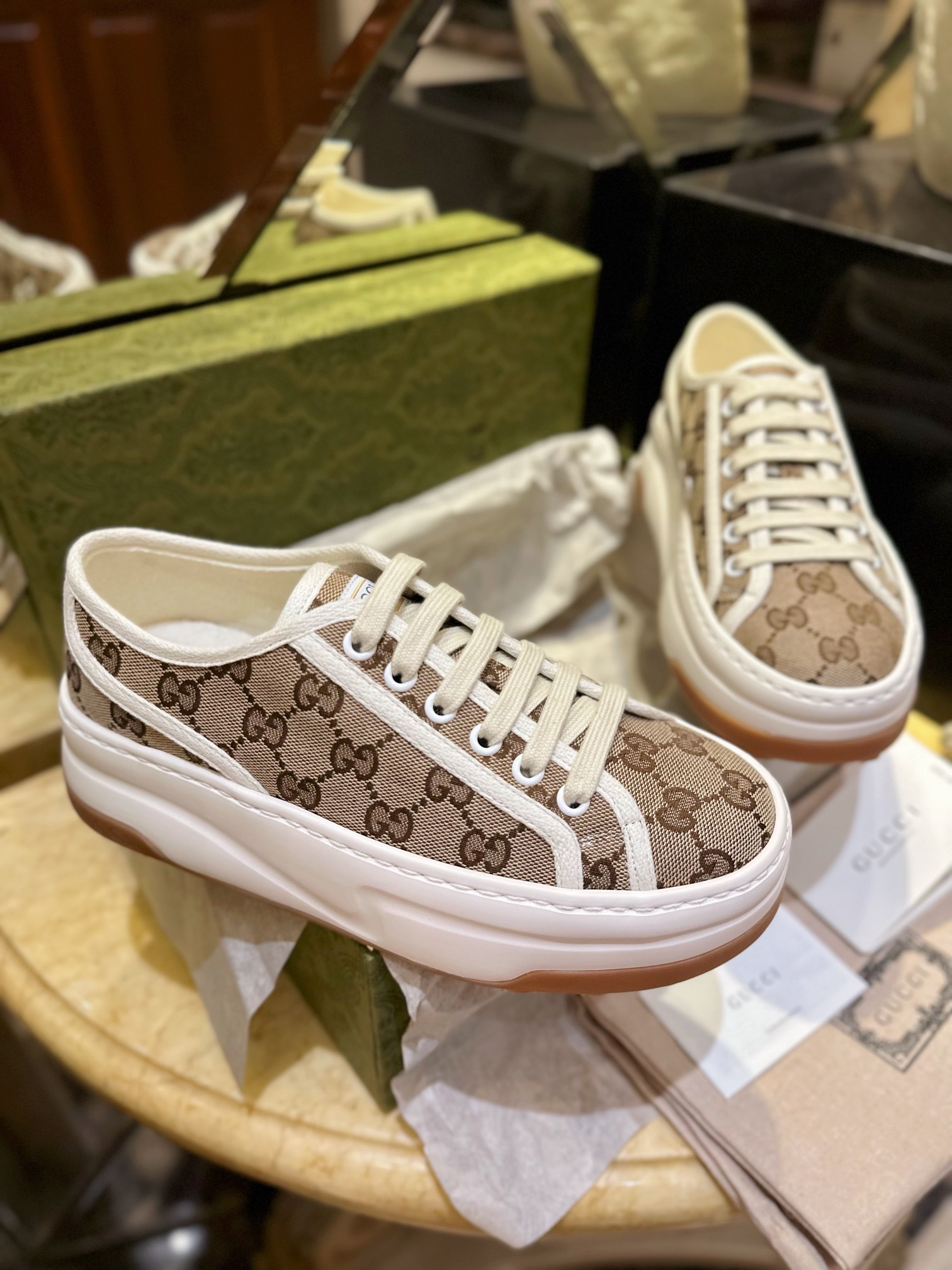 Chunky Sole Monogram Canvas Shoes