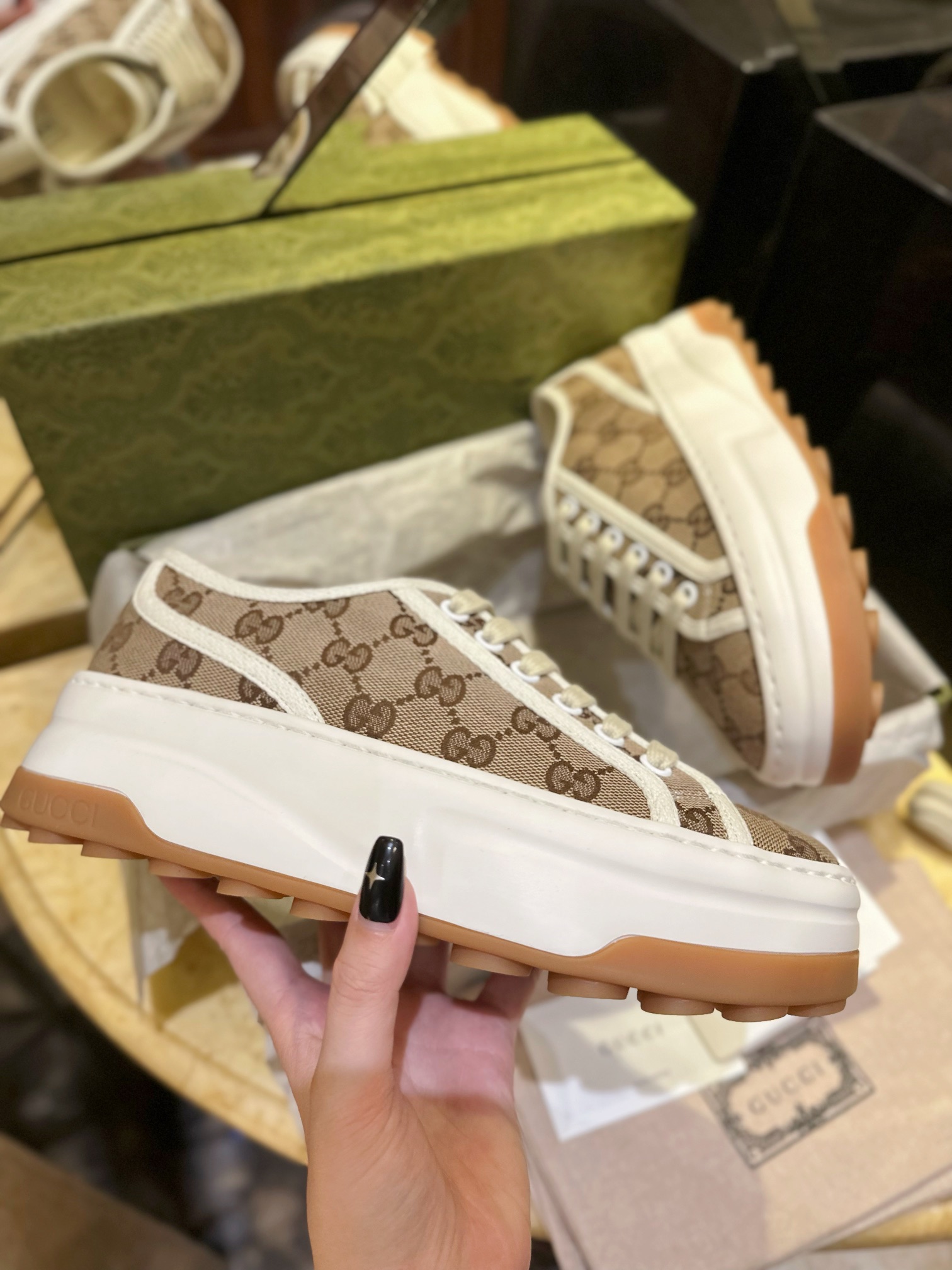 Chunky Sole Monogram Canvas Shoes