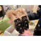 Classic Horsebit Star Bee Fur Loafers