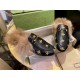 Classic Horsebit Star Bee Fur Loafers