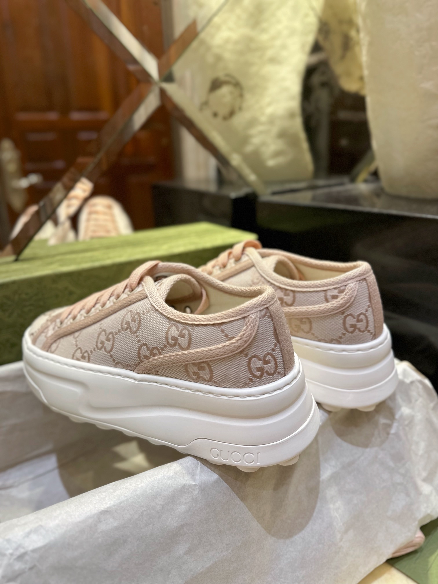 Chunky Sole Monogram Canvas Shoes