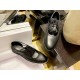 Black Carved Hollow Lace-up Leather Shoes