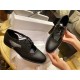 Black Carved Hollow Lace-up Leather Shoes