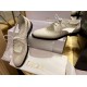 White Carved Hollow Lace-up Leather Shoes