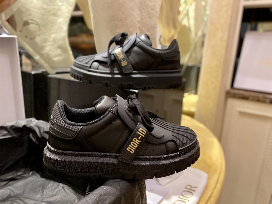 Black Dior-ID Seashell Sneakers