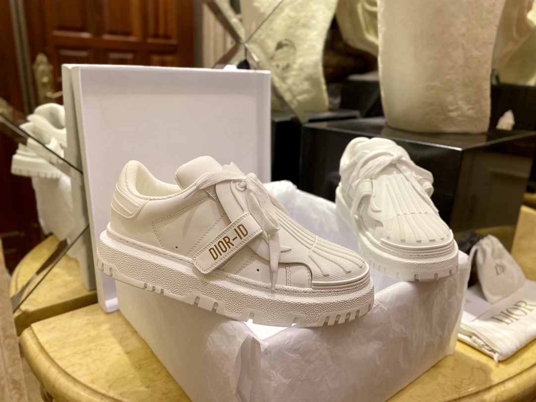 White Dior-ID Seashell Sneakers