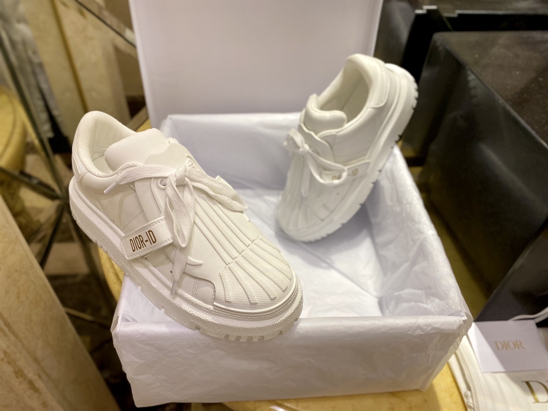 White Dior-ID Seashell Sneakers