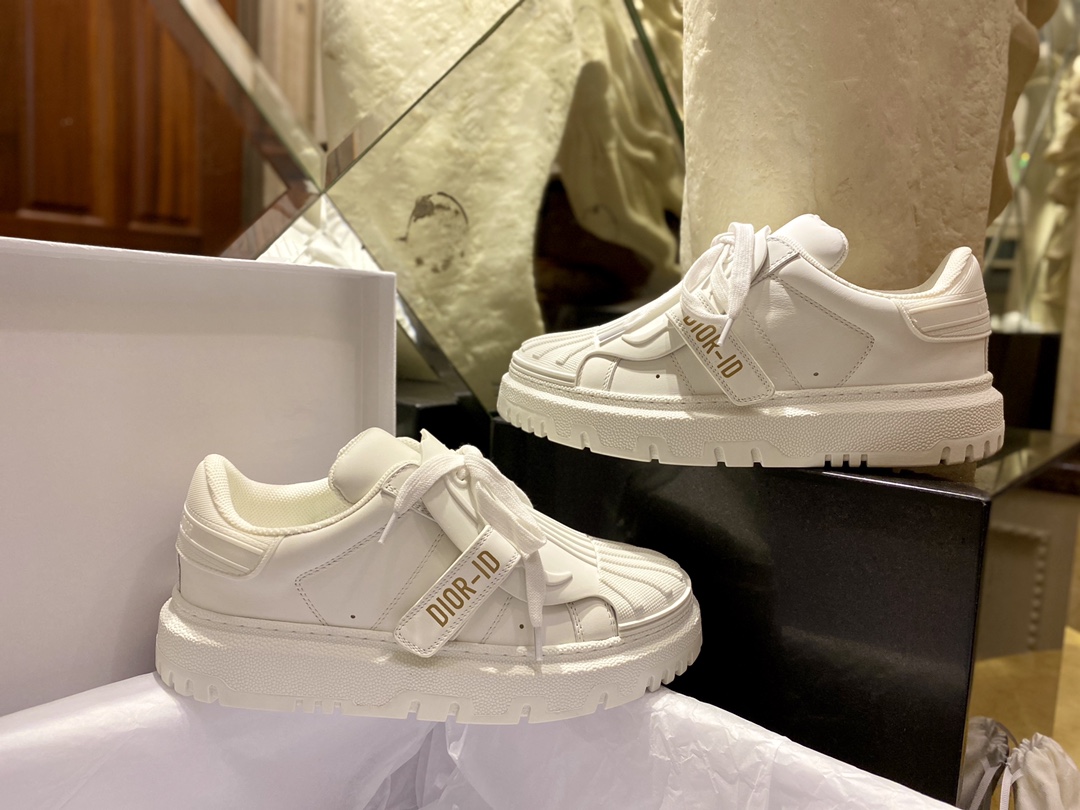 White Dior-ID Seashell Sneakers