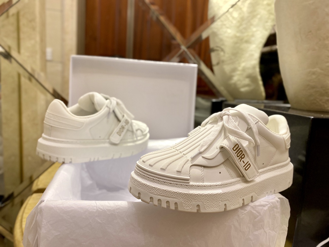 White Dior-ID Seashell Sneakers